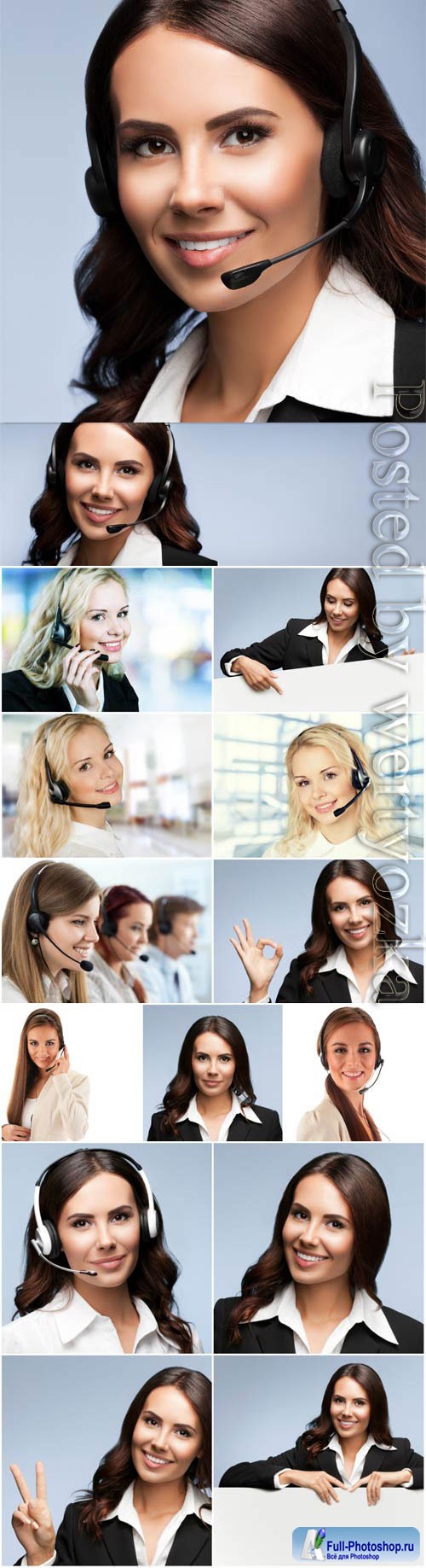 Female operators stock photo