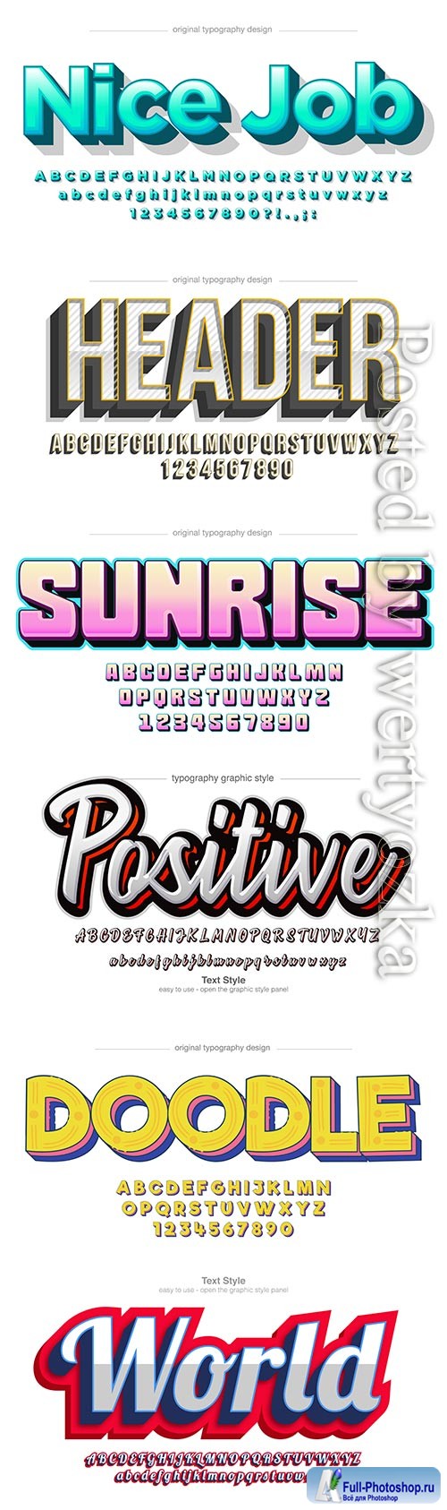 3d editable text style effect vector vol 569