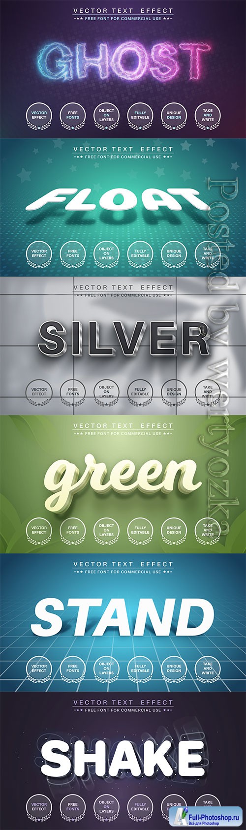 3d editable text style effect vector vol 561