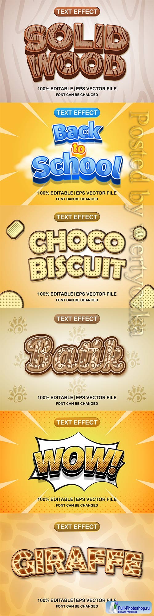 3d editable text style effect vector vol 581