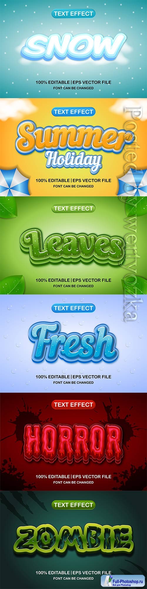 3d editable text style effect vector vol 583