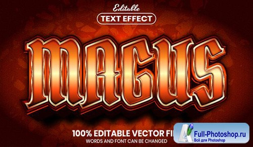 Magus text, font style editable text effect