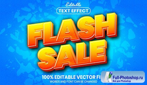 Flash sale text, font style editable text effect