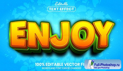 Enjoy text, font style editable text effect