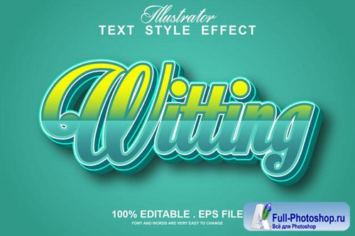 Witting text effect editable