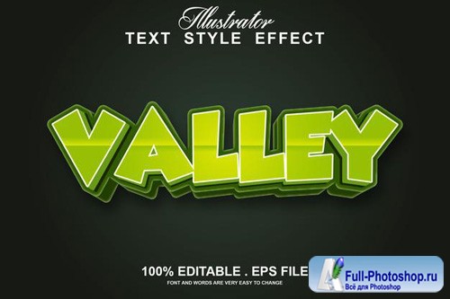 Valley text effect editable