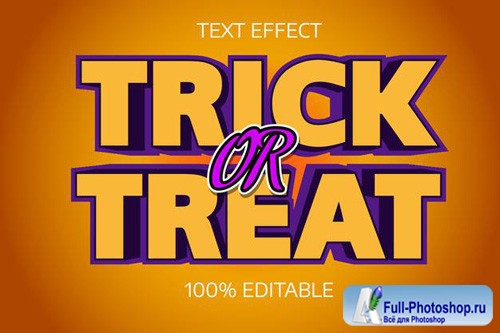 Trick or threat editable text effect