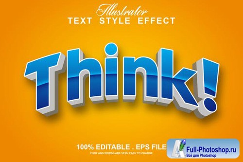 Think text effect editable