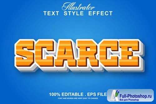 Scarce text effect editable