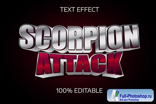 Scorpion attack editable text effect