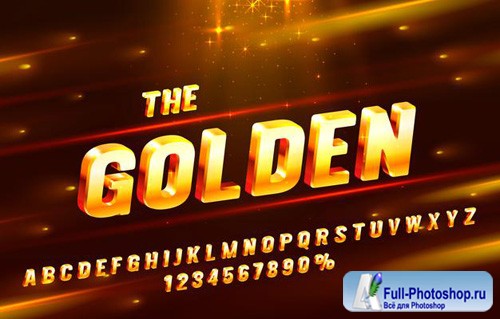 Golden font set