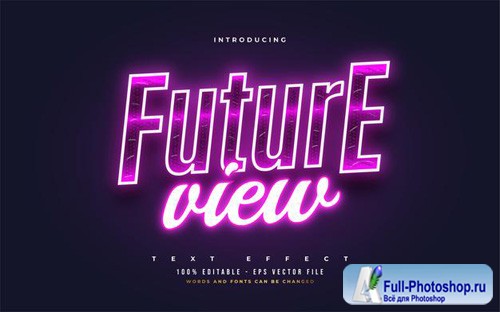 Future view editable text style effect