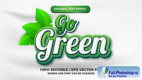 Fresh go green editable text effect