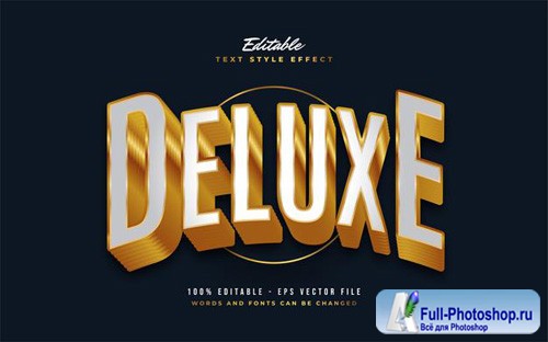 Deluxe editable text style effect