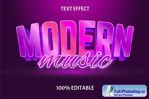 Editable text effect modern music