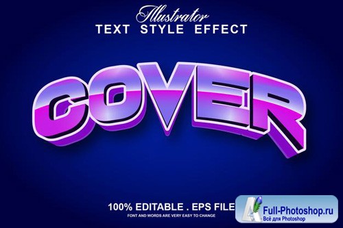 Cover text effect editable