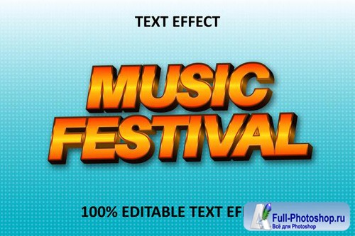 Acoustic effect editable text effect orange blue