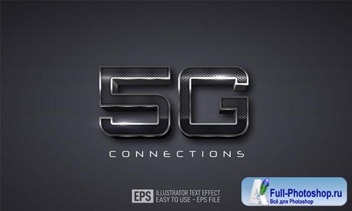 5g 3d text editable style effect template