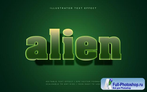 Green glowing movie theme text font effect