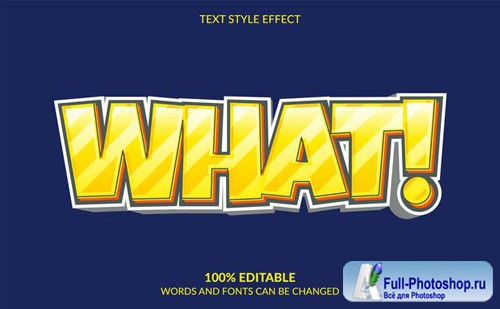 Editable text effect modern comic text style