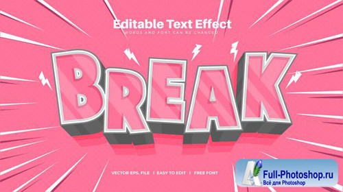 Break text effect template