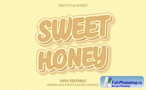 3d sweet honey text style effect