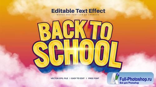 Back to school text effect