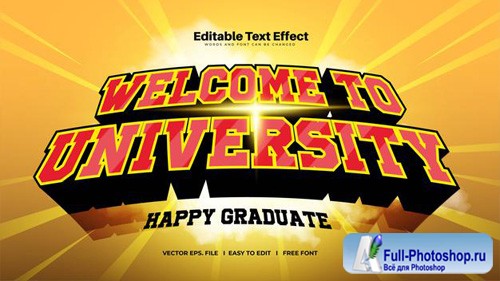 University bold text effect