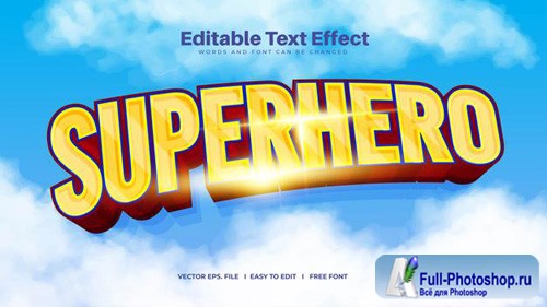 Superhero text effect