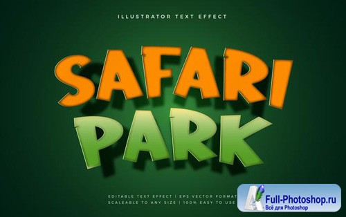 Safari park theme text font effect