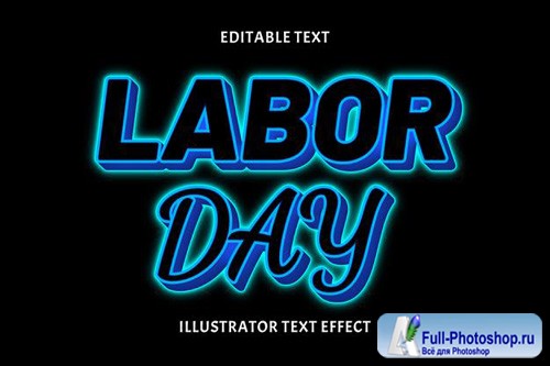 Labor day editable vector text effect
