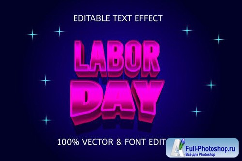 Labor day editable text effect vol 2