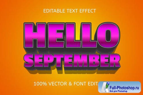 Hello september editable text effect vol 5