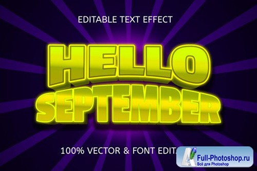 Hello september editable text effect vol 2