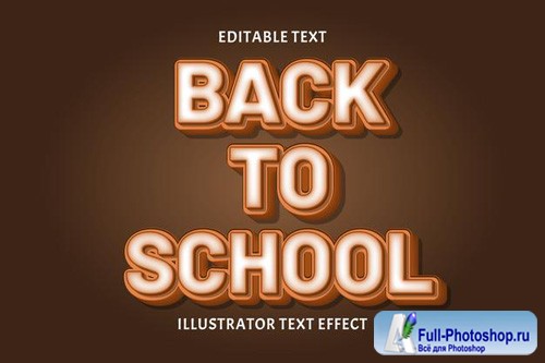 Back to school vector editable text effect