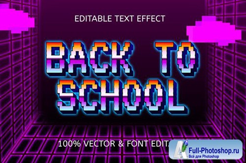 Back to school editable text effect vol 2