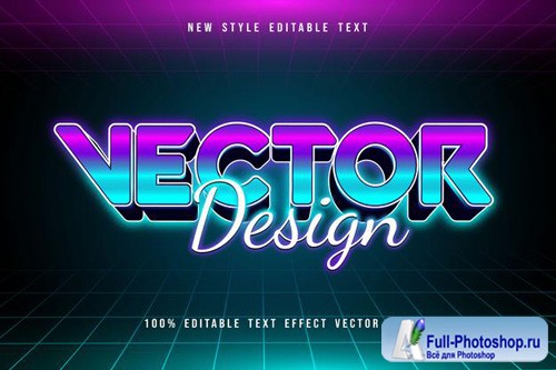 Vector design editable text effect