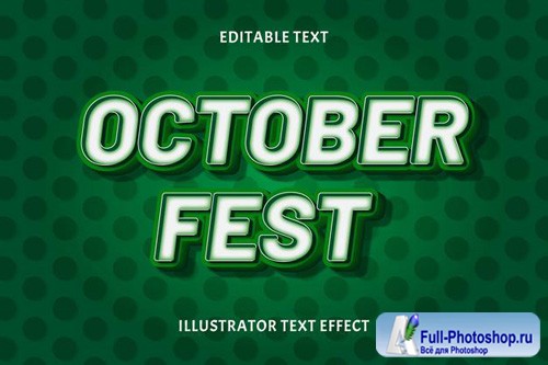 October fest editable vector text effect