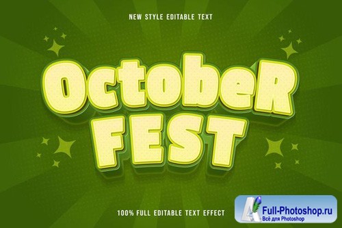 October fest editable text effect