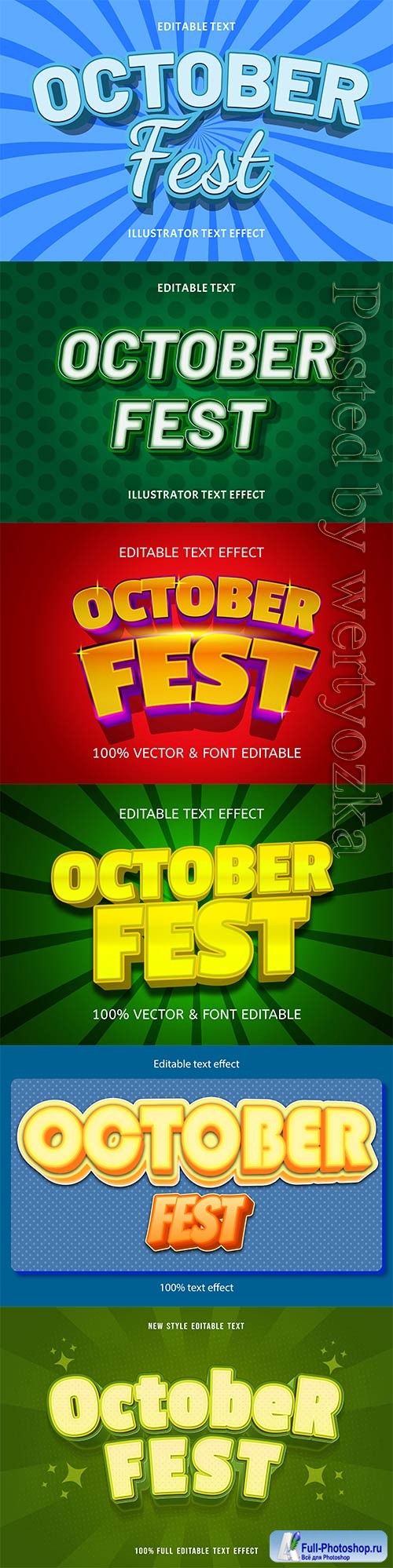 October fest editable text effect vol 6