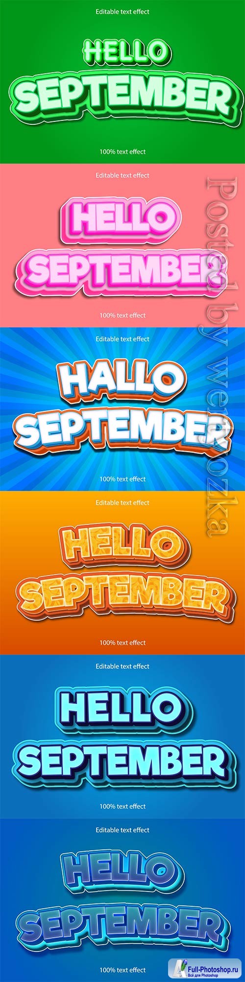 Hello september editable text effect vol 8