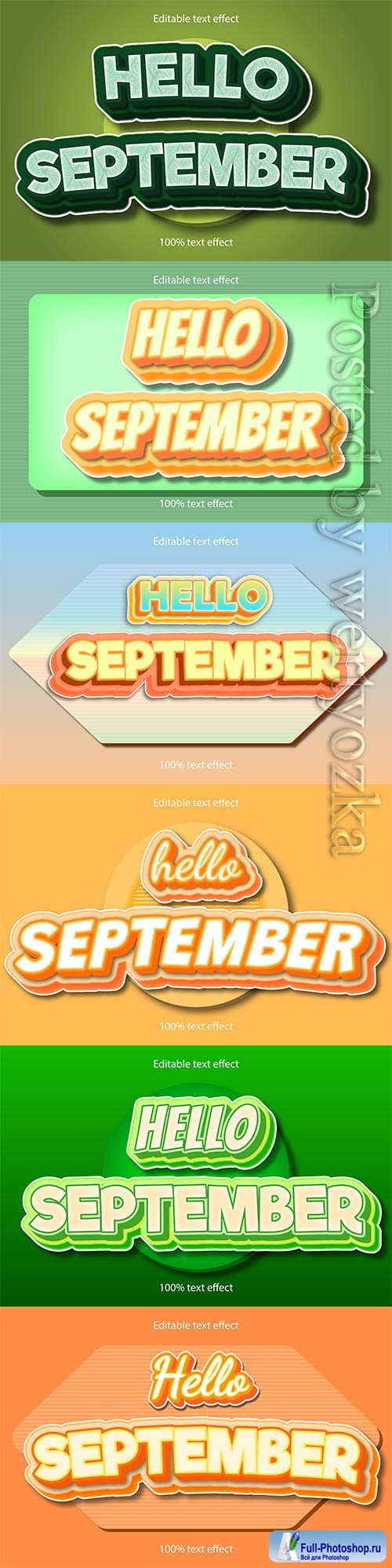 Hello september editable text effect vol 7