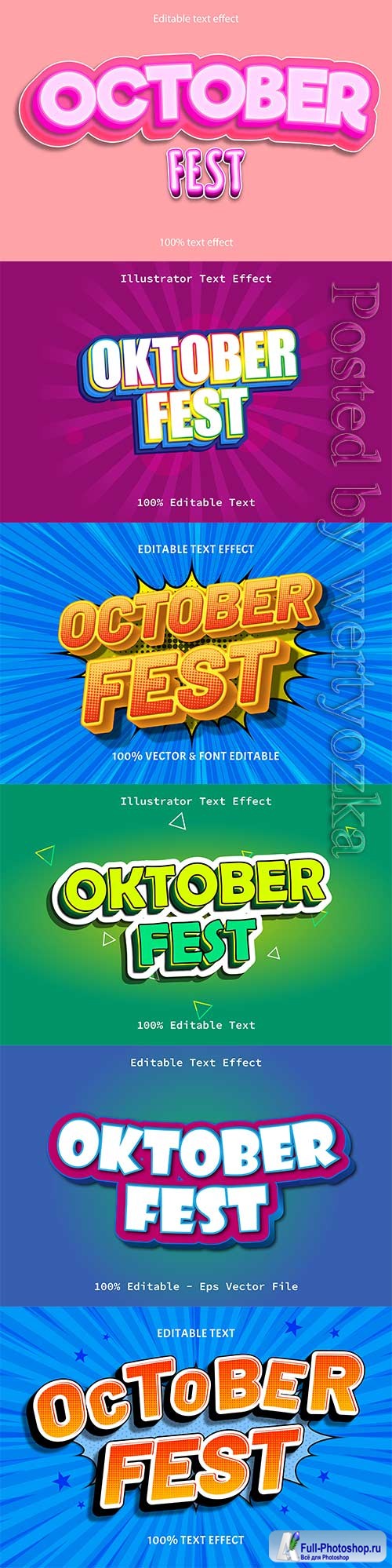 October fest editable text effect vol 8