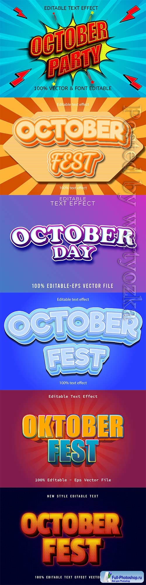 October fest editable text effect vol 10