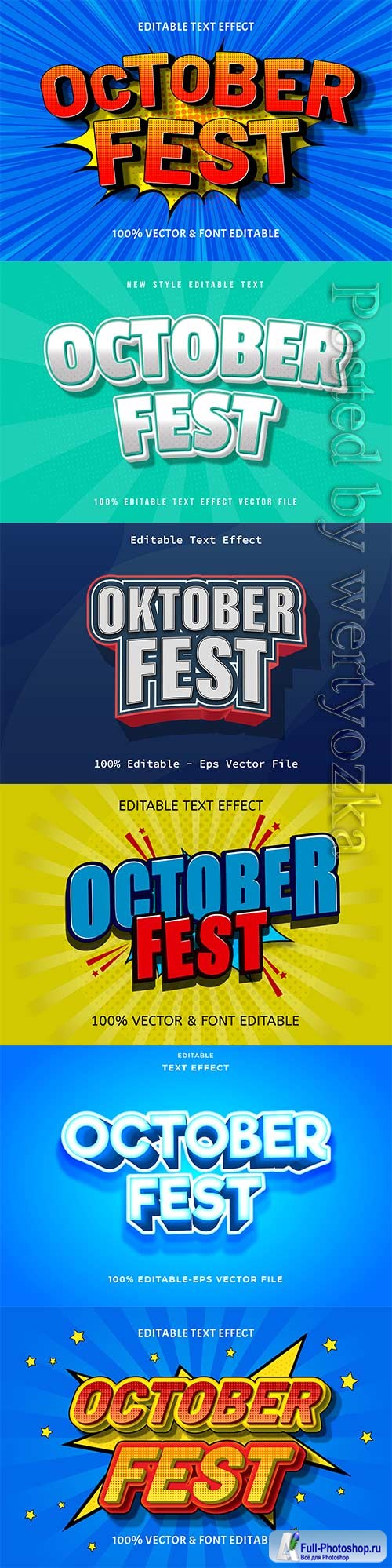 October fest editable text effect vol 9