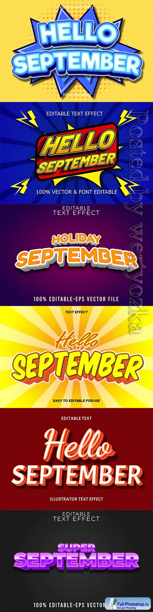 Hello september editable text effect vol 9