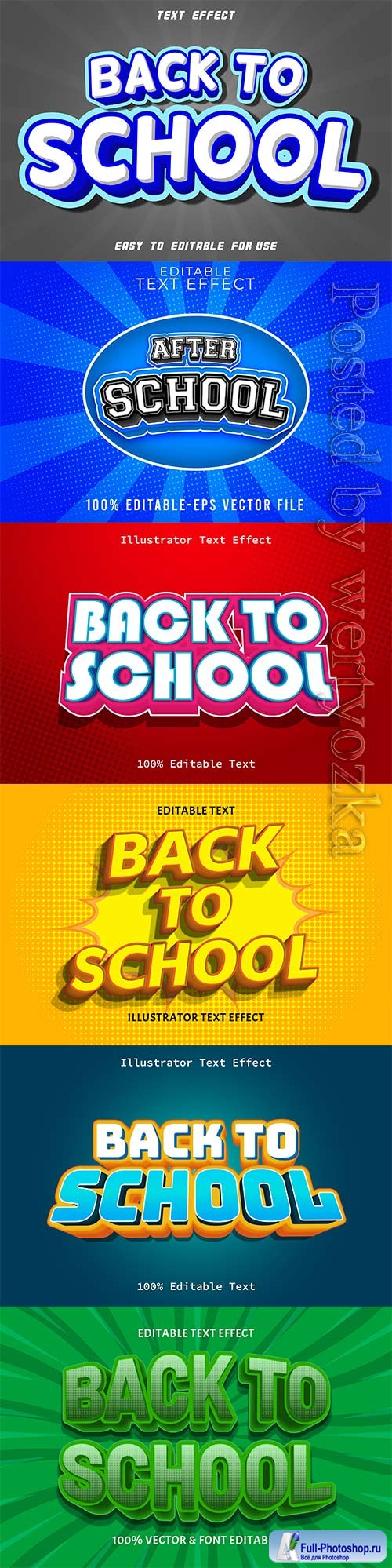 Back to school editable text effect vol 8