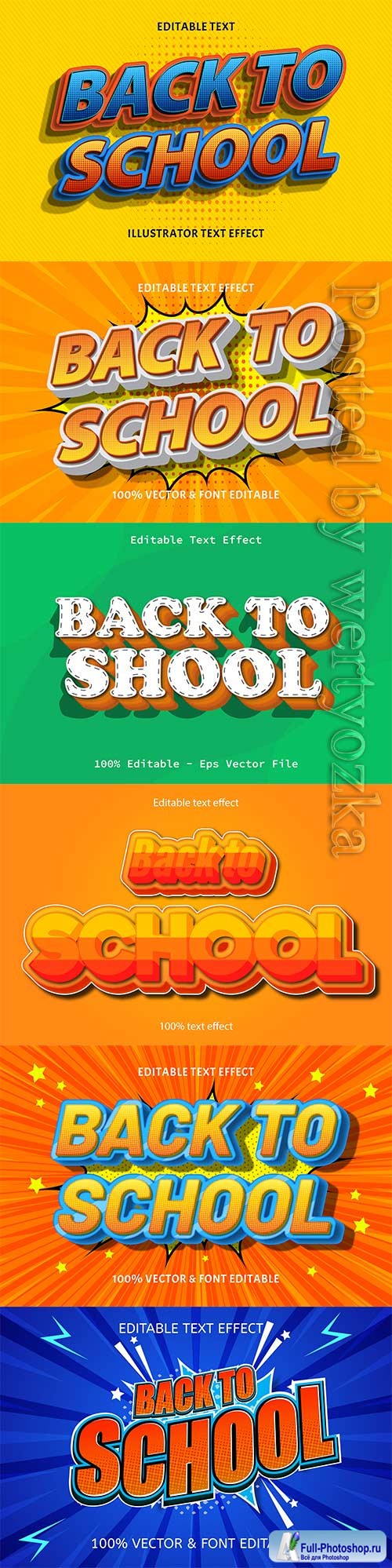 Back to school editable text effect vol 10