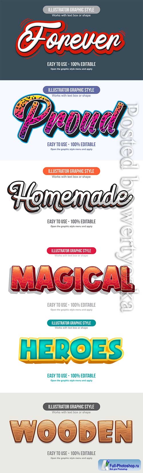 3d editable text style effect vector vol 637