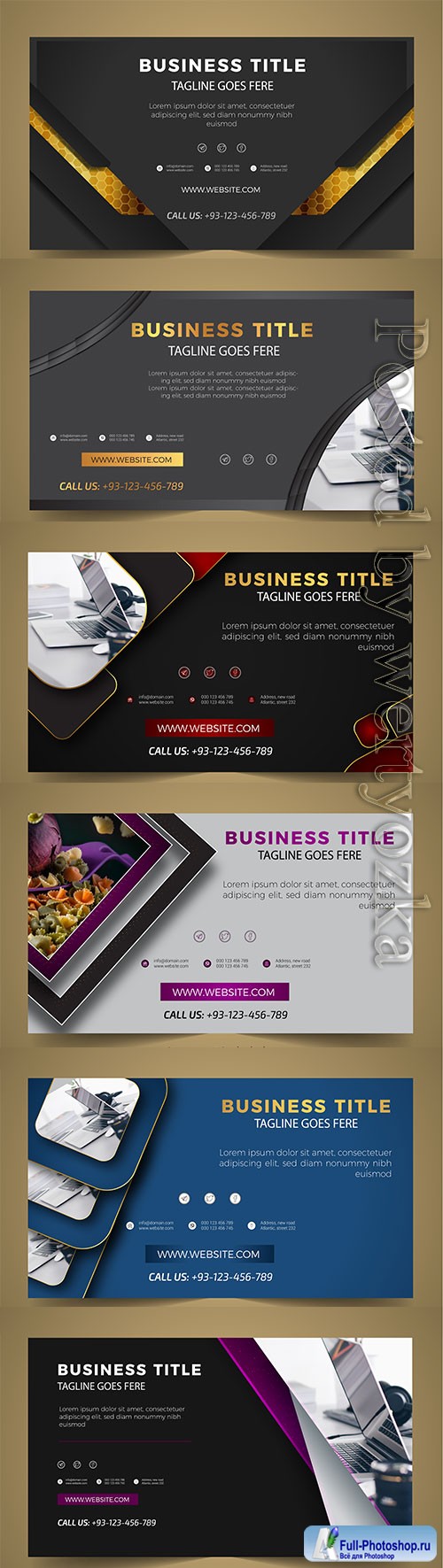 Modern business banner vector template design